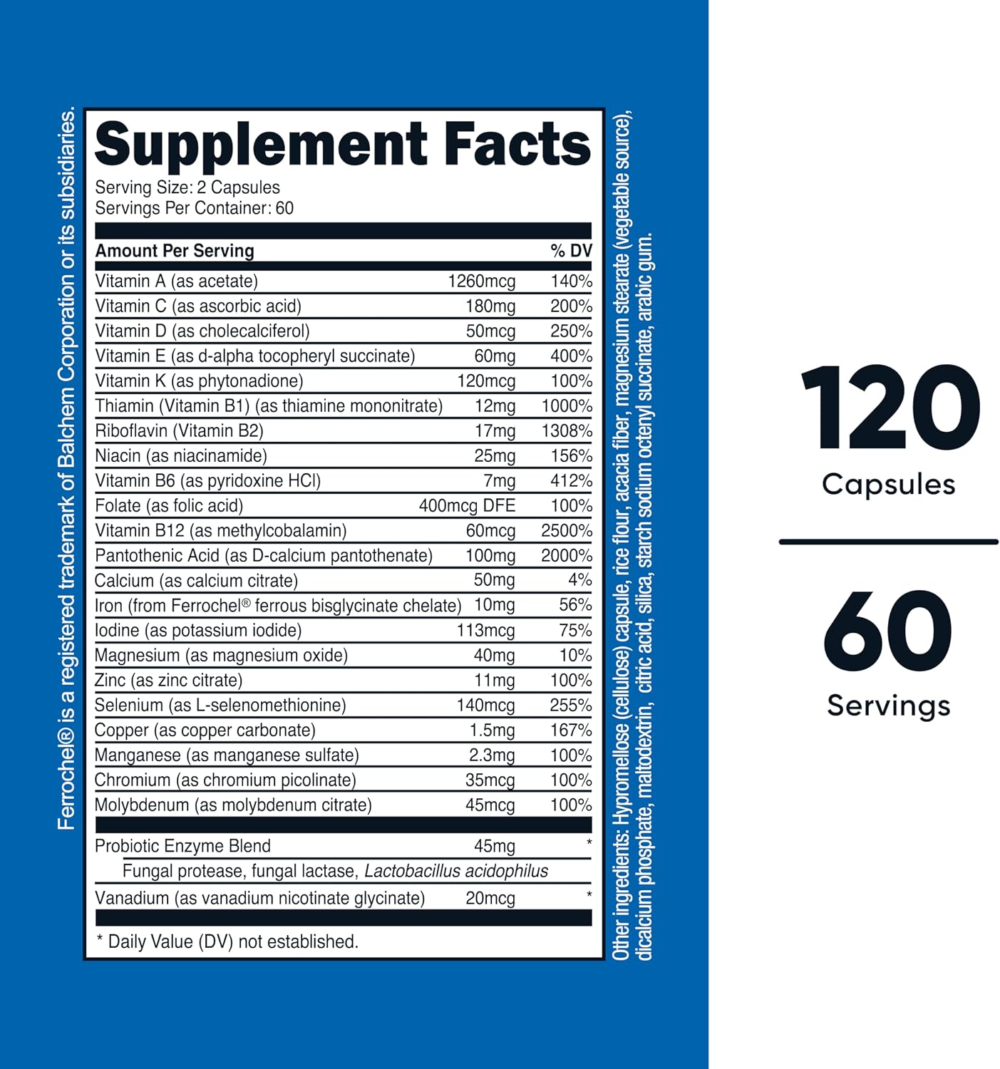Nutricost Multivitamin with Probiotics 120 Vegetarian Capsules | Packed With Vitamins & Minerals