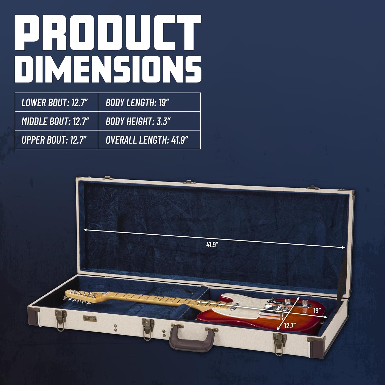 Gator Cases Journeyman Series Deluxe Wood Case for Resonator Style Acoustic Guitars (GW-JW RESO)