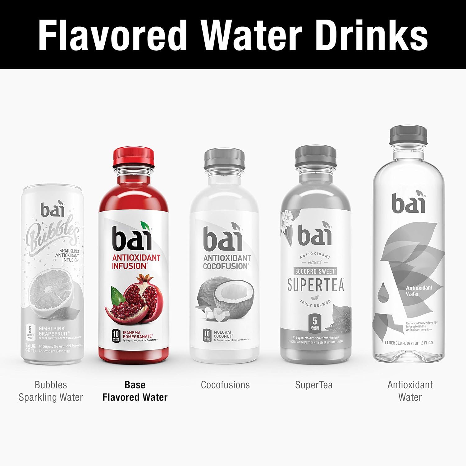 Bai Flavored Water, Kula Watermelon, Antioxidant Infused Drinks, 18 Fluid Ounce Bottle (Pack of 12)