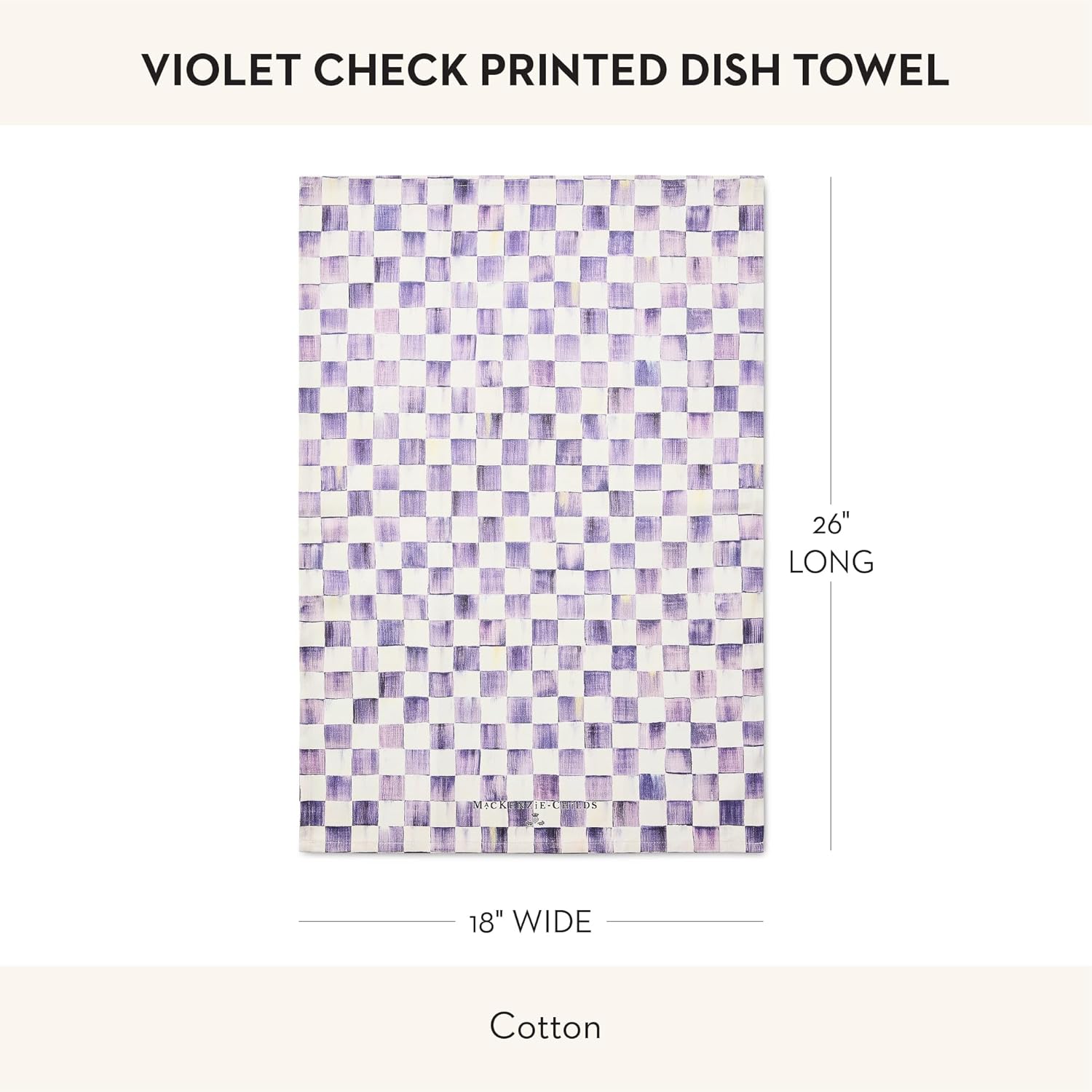 MACKENZIE-CHILDS Cotton Dish Towel, Hydrangea Tea Kettle
