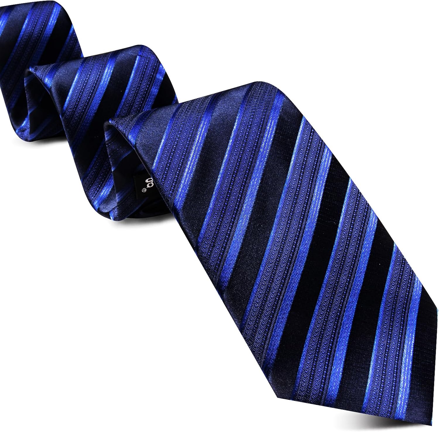Barry.Wang Plaid Ties for Men Silk Necktie Handkerchief Cuff Links Set