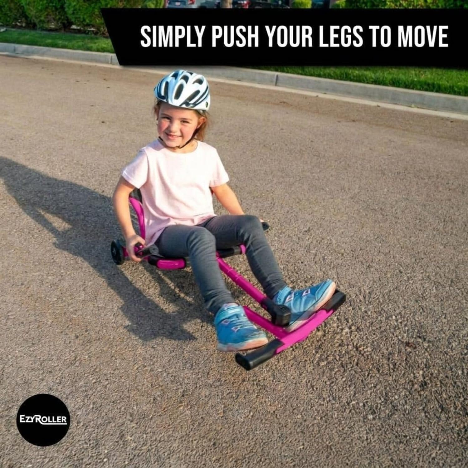 EzyRoller Classic X Ride On Toy for Kids, Ages 3-12, Up to 154 lbs - Black