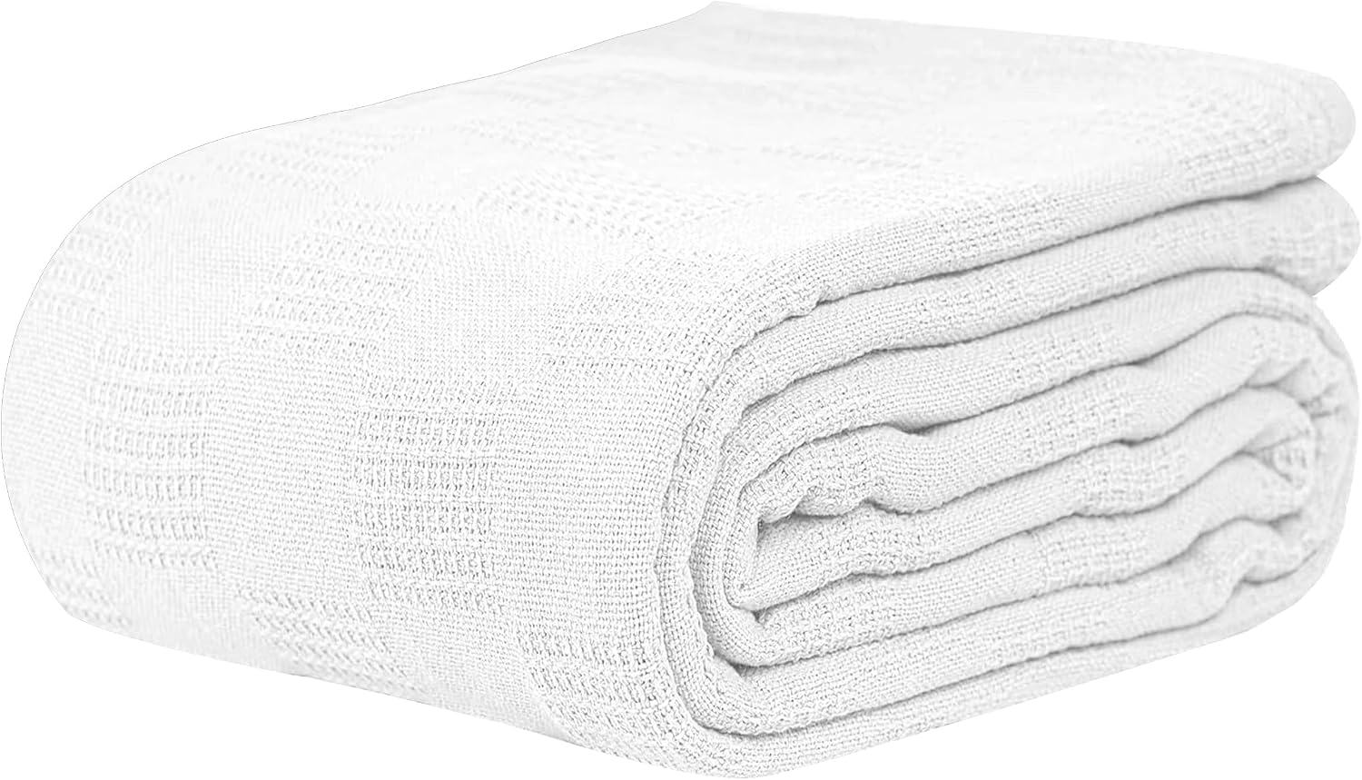Linteum Textile Hospital Thermal SNAGLESS Spread Blanket, 100% Cotton (74x100 in, Blue)
