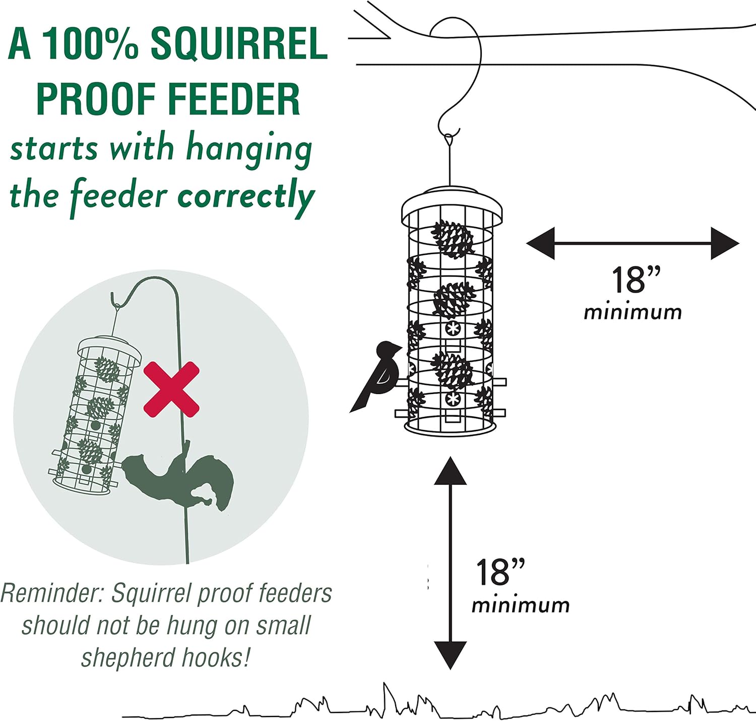 Perky-Pet Squirrel-Be-Gone Max Pinecone Bird Feeder with Flexports – 1.75 lb Capacity