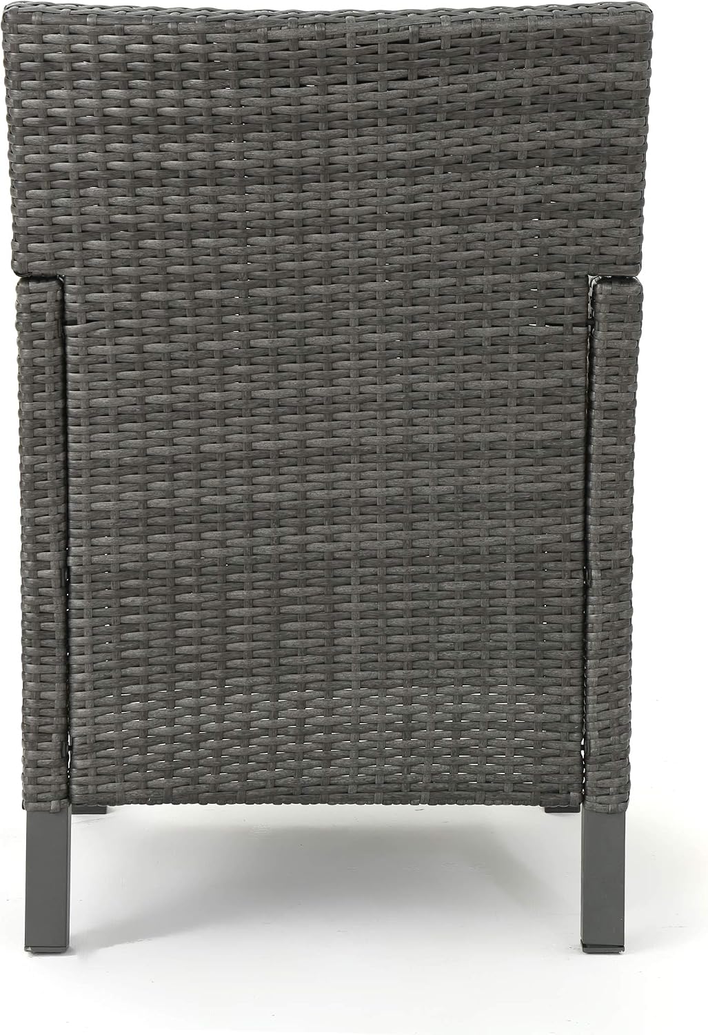 Christopher Knight Home Cypress Outdoor Wicker Dining Chairs with Water Resistant Cushions, 2-Pcs Set, Grey / Light Grey / Dark Grey