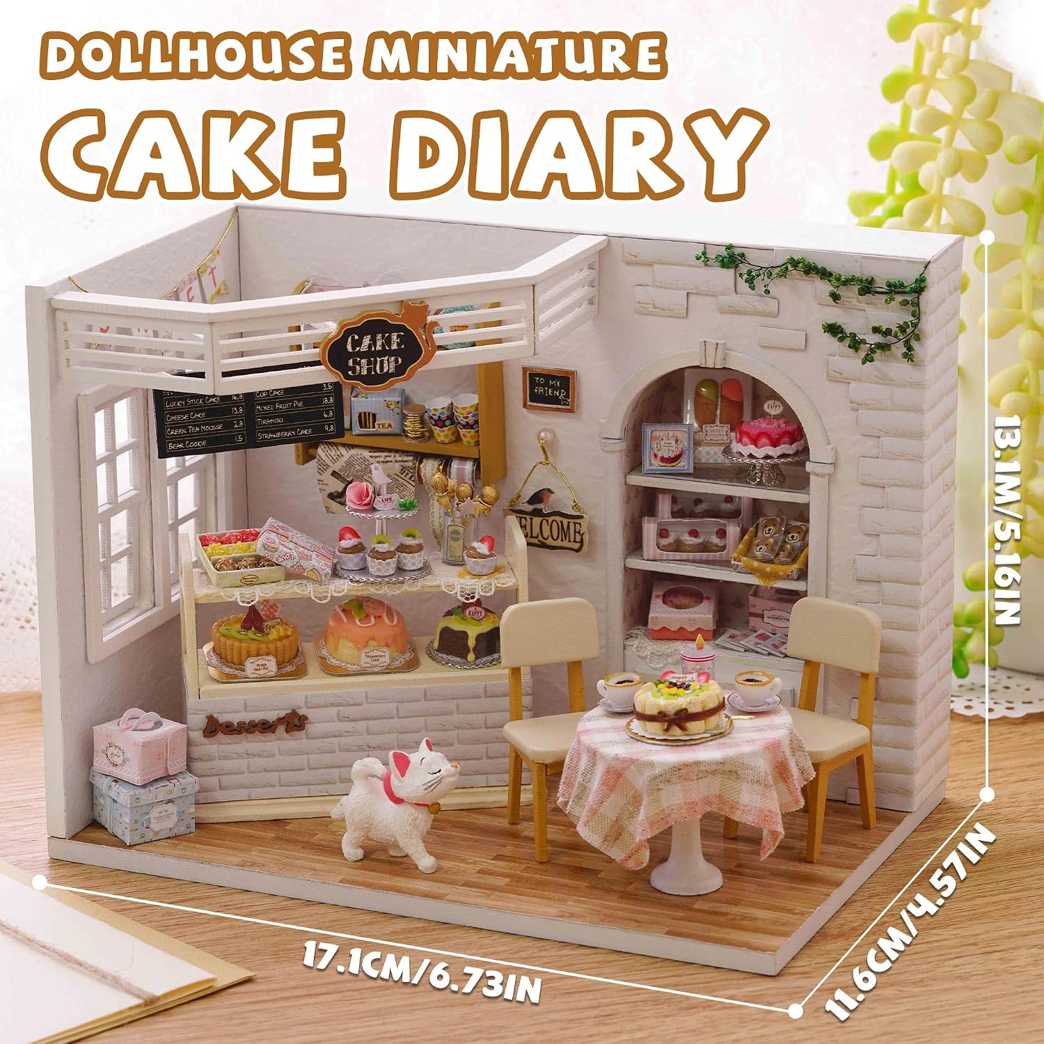 Kisoy Romantic and Cute Dollhouse Miniature DIY House Kit Creative Room Perfect DIY Gift for Friends,Lovers and Families (Sunny Holiday Time)