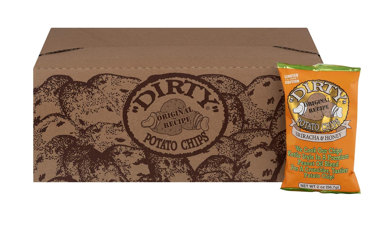Dirty Chips Jalapeno Heat, 2-Ounce (Pack of 25)