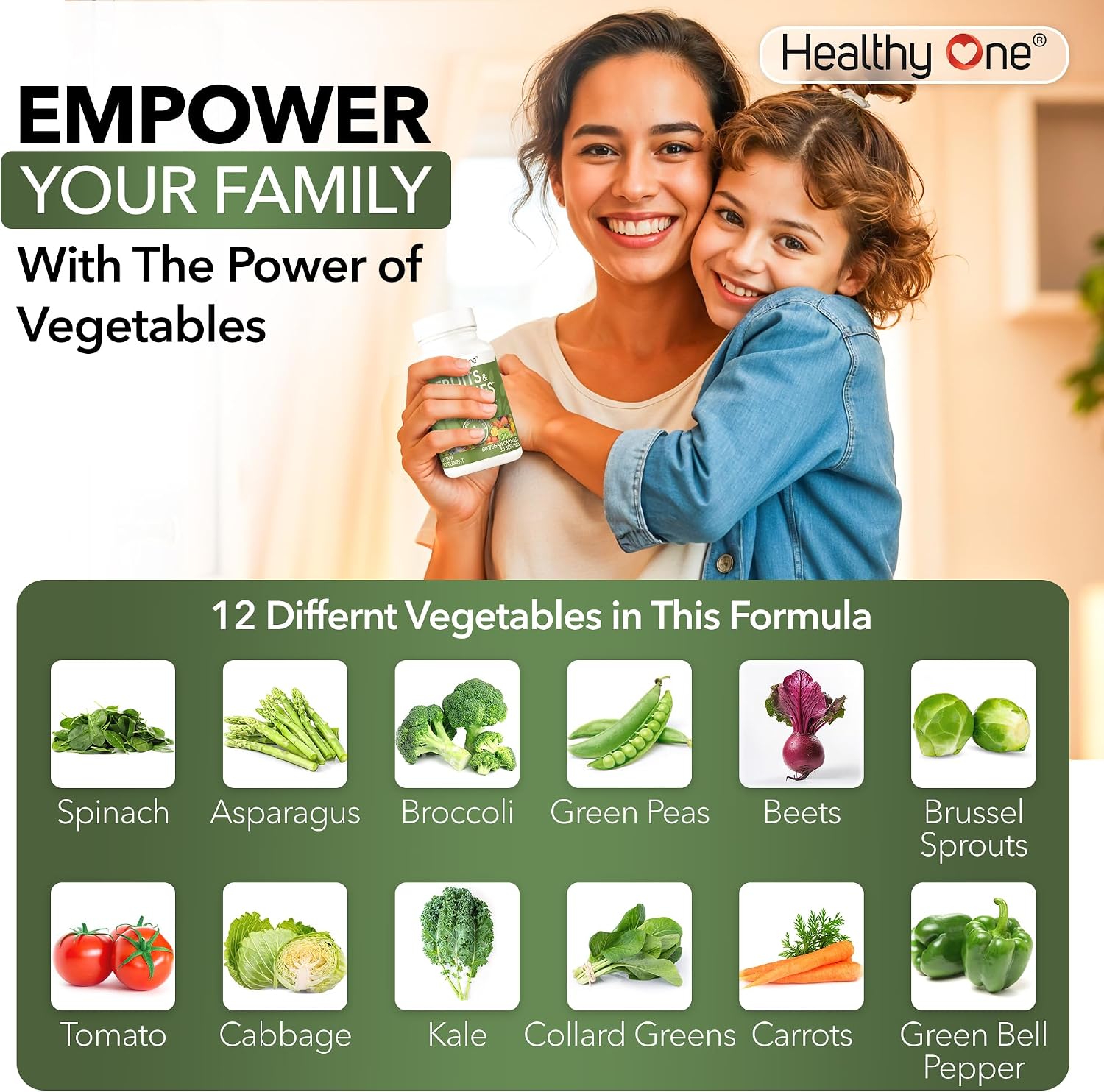Healthy Fruits & Veggies, 27-in-1 Formula, GLP1 Support, Superfoods - 150ct | Immun & GLP1 Support, 1 Serving = 3 Servings Fruits & Vegetables, Energy & Focus, High Fiber, Antioxidants, Kid Safe