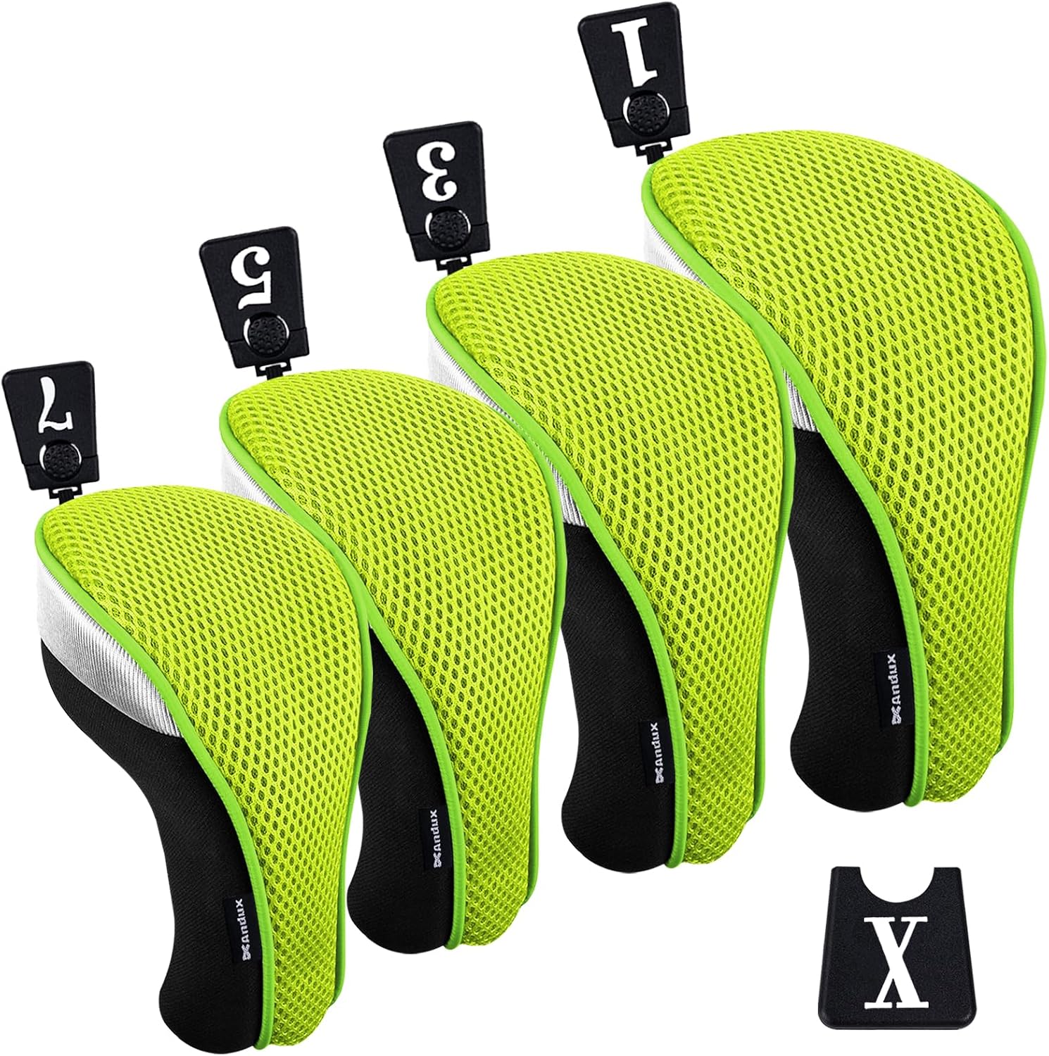Andux 4pcs/Pack Golf 460cc Driver Fairway Wood Club Head Covers