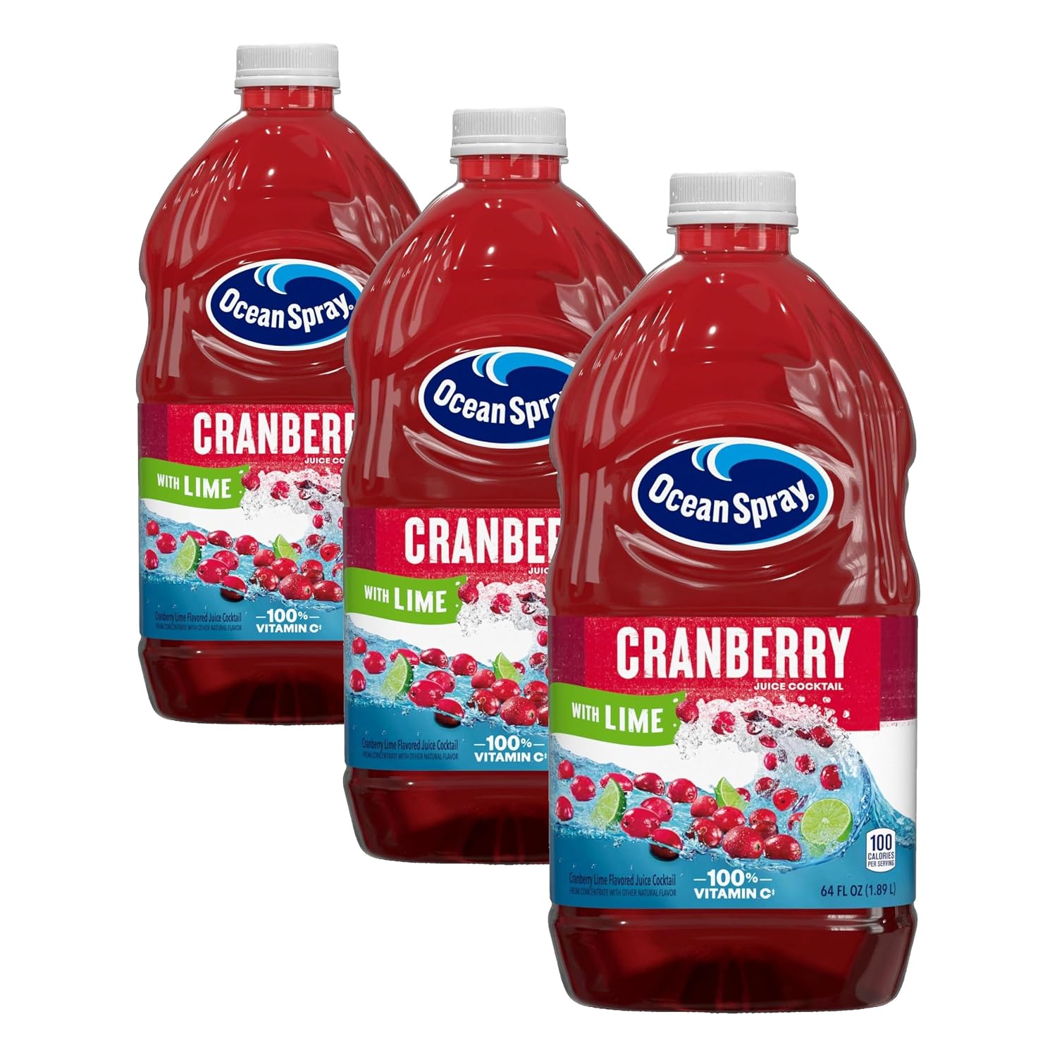 Ocean Spray® Cran-Apple™ Juice Drink, 64 Ounce Bottle, 8 Count | Ocean Spray® Cran-Apple™ Juice Drink, Made with Real Fruit Juice, 64 Fluid Ounce Bottle