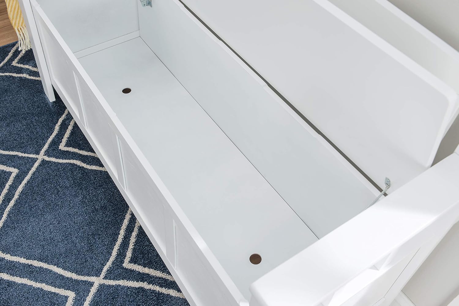 Linon Home Dcor Linon Home Decor Cynthia Storage Bench, 50"w x 17.25"d x 32"h, Walnut