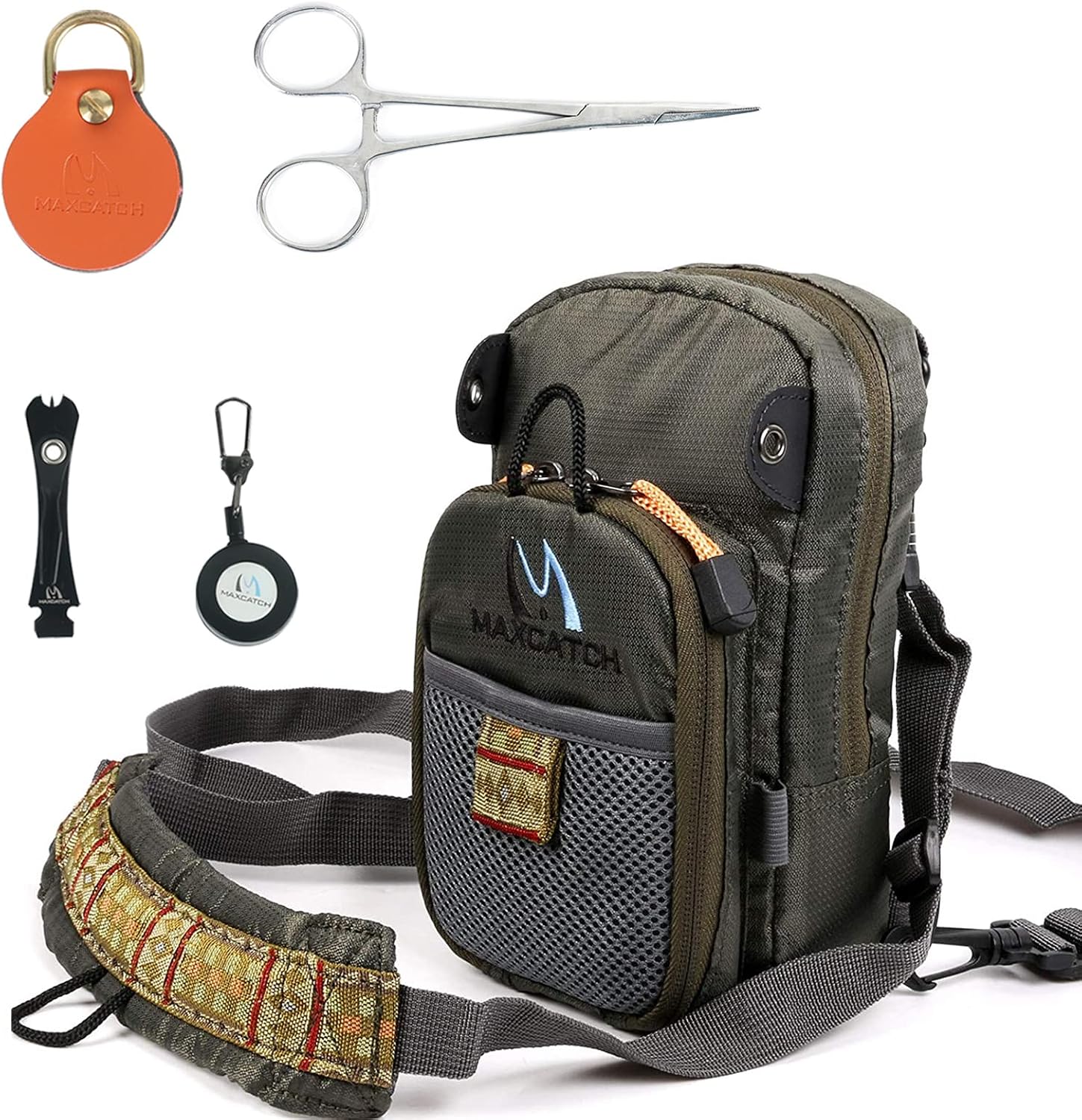 M MAXIMUMCATCH Maxcatch Fly Fishing Chest Bag Lightweight Chest Pack Fly Fishing Pouch