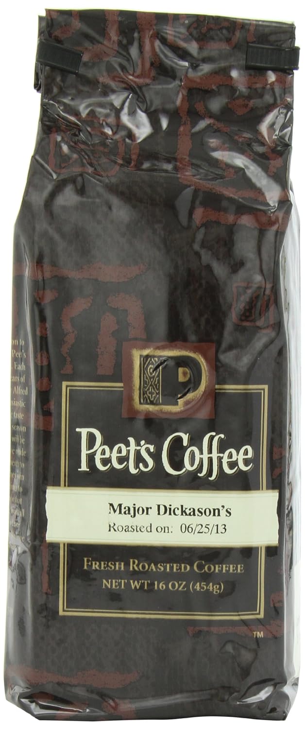 Peet's Coffee, Dark Roast Ground Coffee, 100% Arabica Coffee - Major Dickason's Blend 18 Ounce Bag