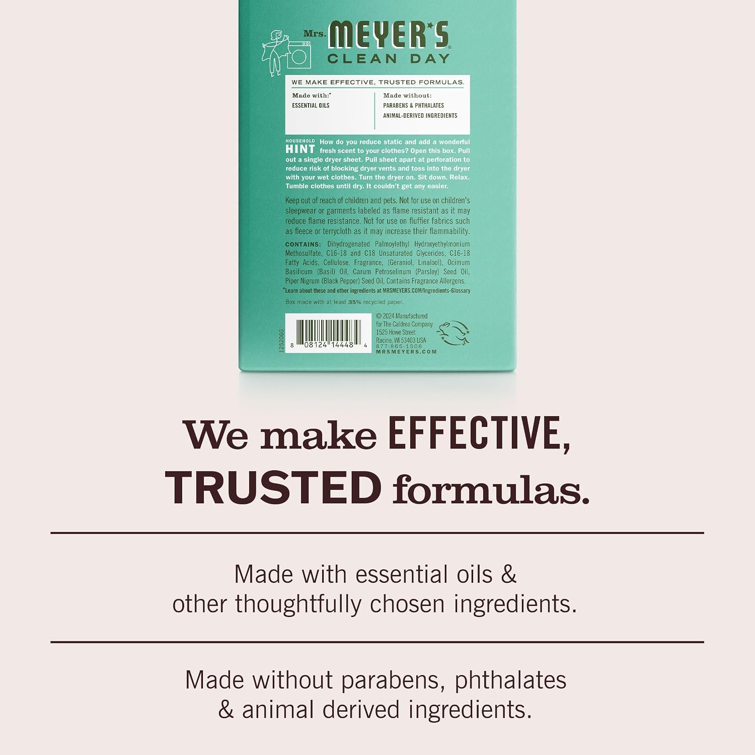 MRS. MEYER'S CLEAN DAY Dryer Sheets, Lavender, 80 ct