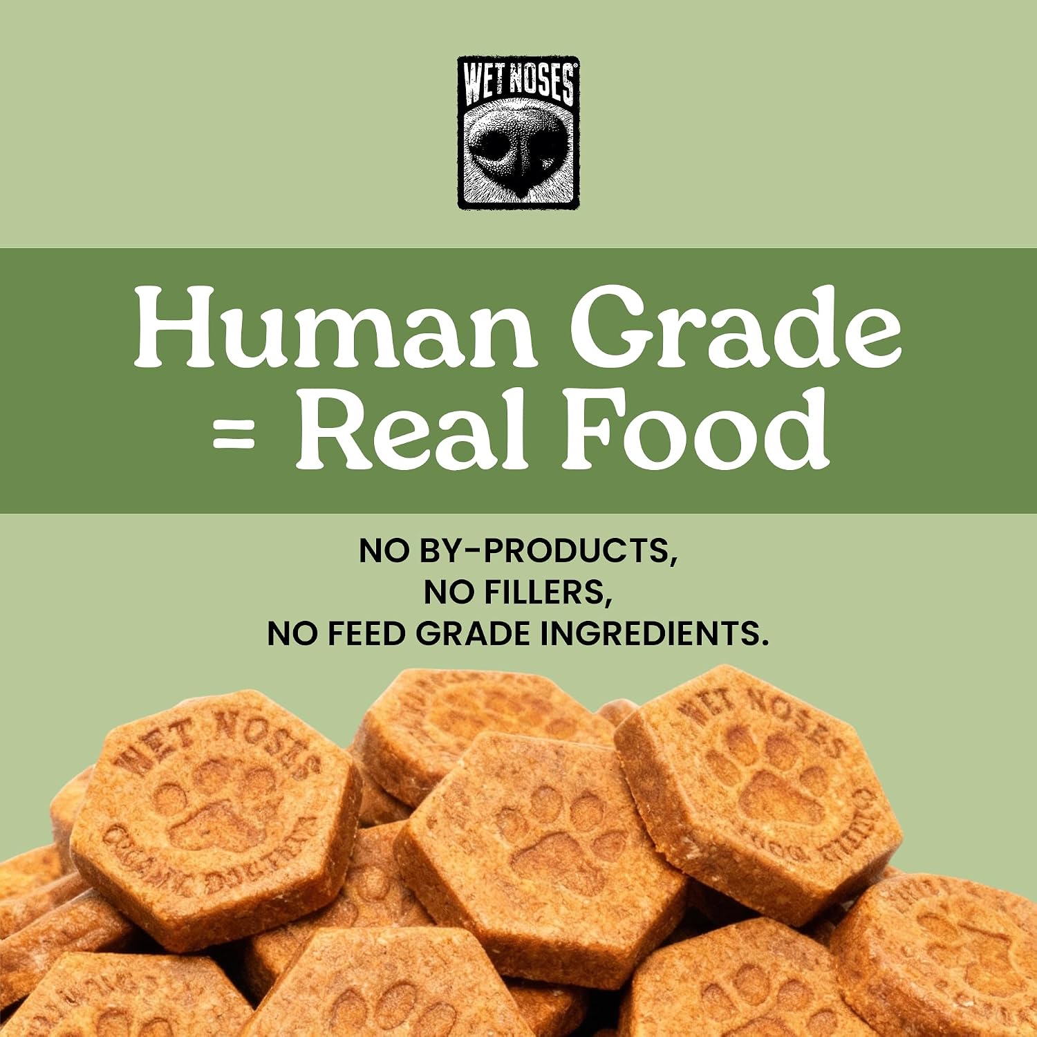 Wet Noses Organic Crunchy Dog Treats – All-Natural, Human-Grade, Non-GMO, Healthy Training & Delicious Snacks for Dogs