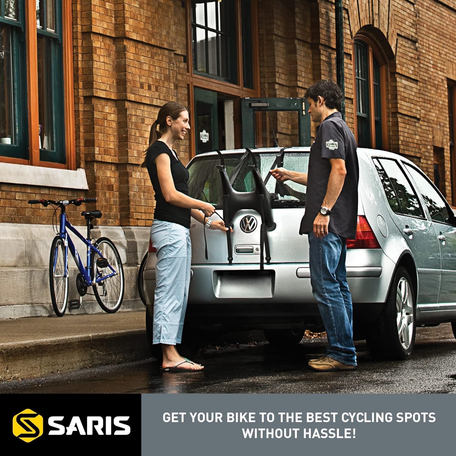 Saris Solo Bike Rack – Trunk Mount, 1-Bike Carrier for Cars & SUVs – Lightweight