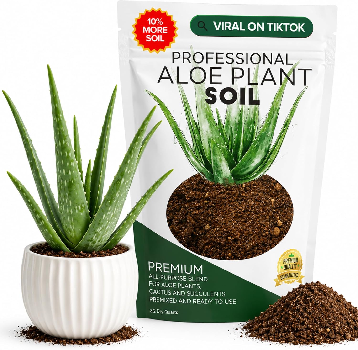 Professional Bonsai Soil Mix Ready to Use | Large 2.2 Quarts, Premium Potting Soil for Bonsai Trees