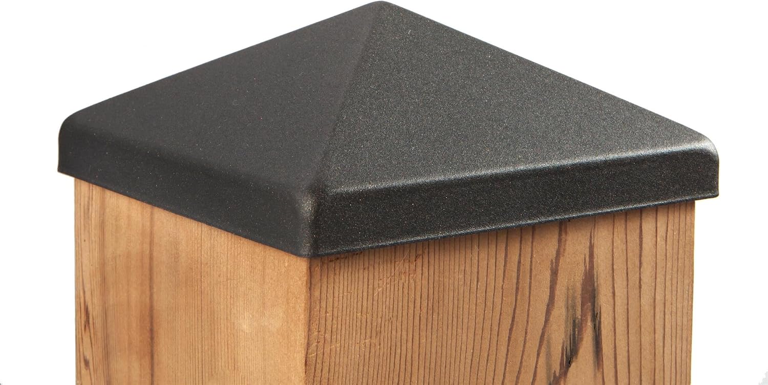 6x6 Apex Pyramid Post Cap - Matte Bronze (5 1/2" x 5 1/2") for Deck and Fence Posts