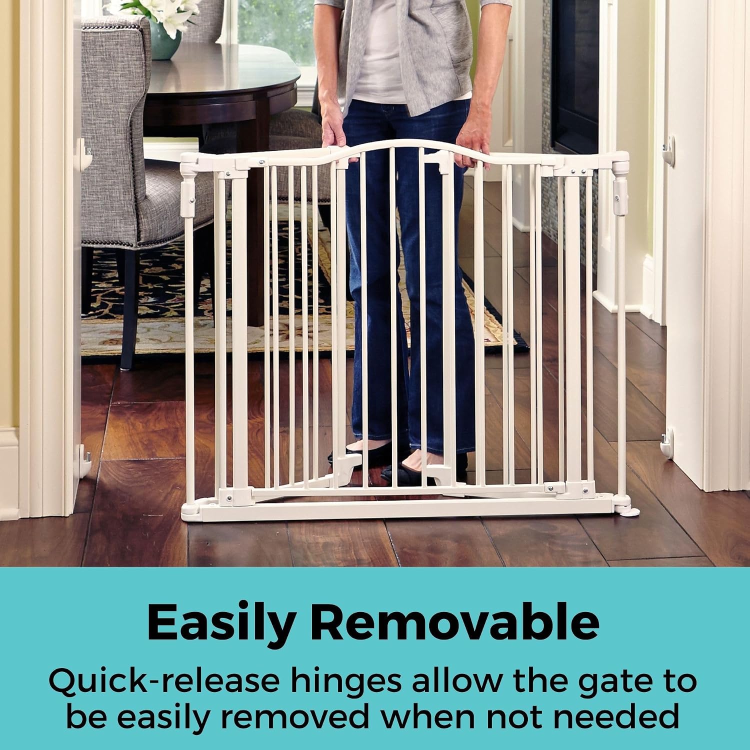 Toddleroo by North States - Deluxe Décor Safety Gate: Hardware Mounted Extra Wide Metal Baby Gate - Adjustable Child Gate - 38.3 to 72 Inches Wide - 30 Inches Tall - Matte Bronze
