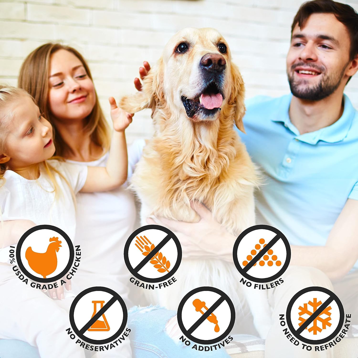 Chicken Jerky Dog Treats – Single-Ingredient 100% Real USA Chicken, 8 oz
