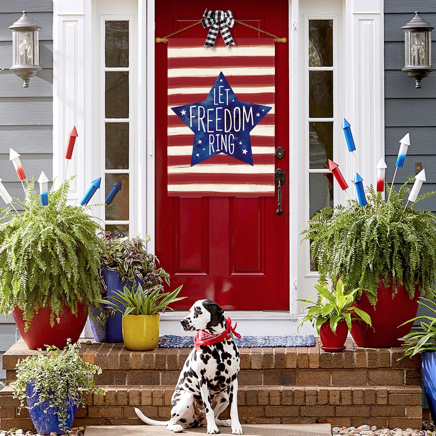 AVOIN colorlife Let Freedom Ring Patriotic 4th of July Garden Flag 12x18"