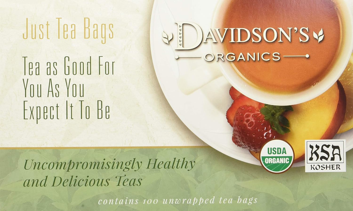 Davidson's Organics, Yerba Mate, 100-count Unwrapped Tea Bags