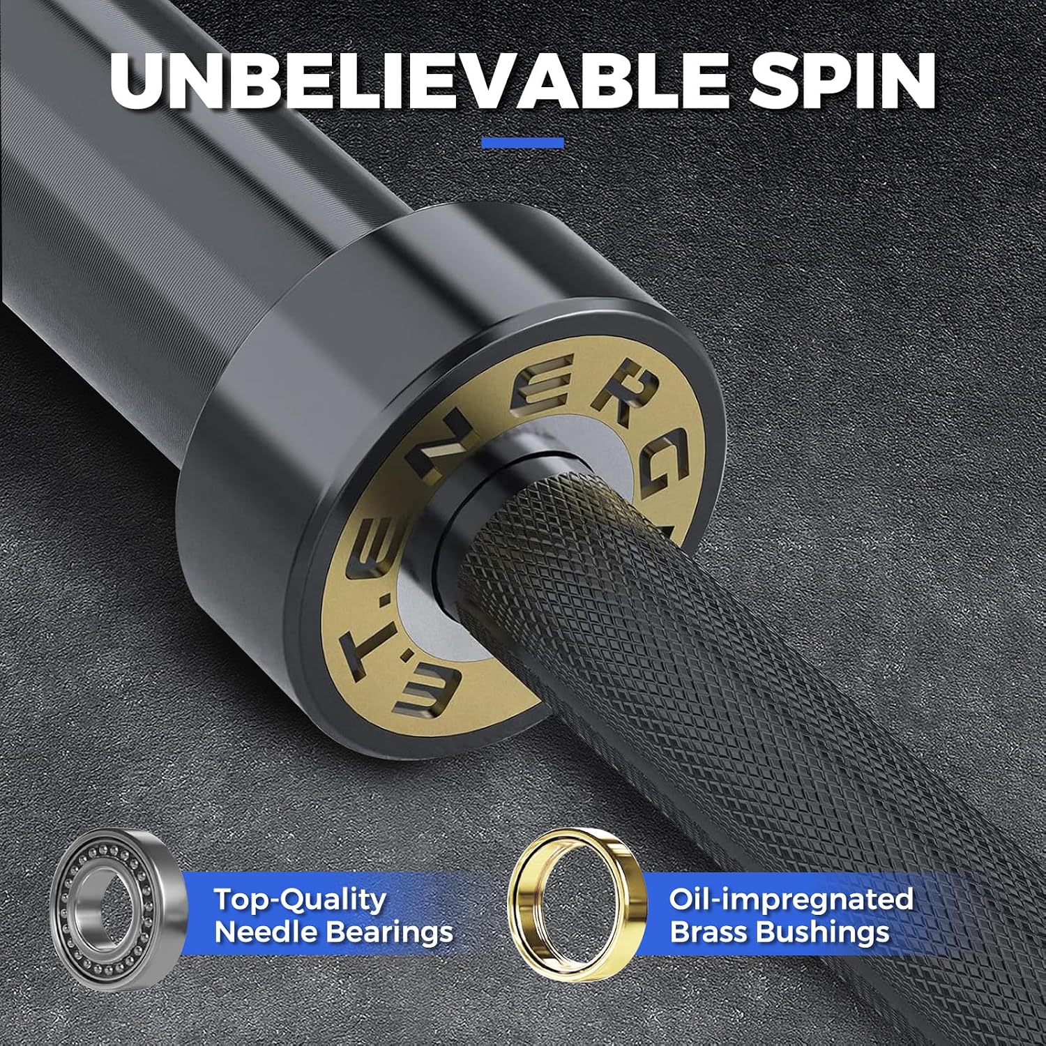 7FT Alloy Steel Olympic Barbell, 1500LB 45LB