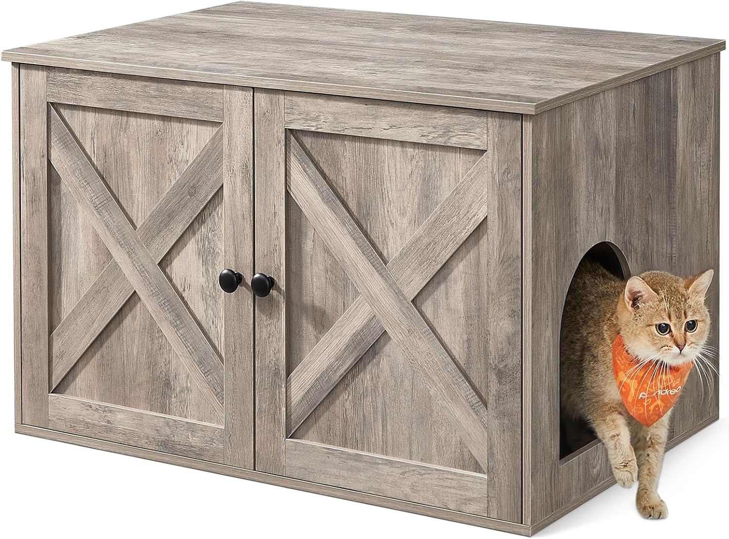 Feandrea Cat Litter Box Enclosure, End Table, 31.5 x 20.9 x 19.7 Inches