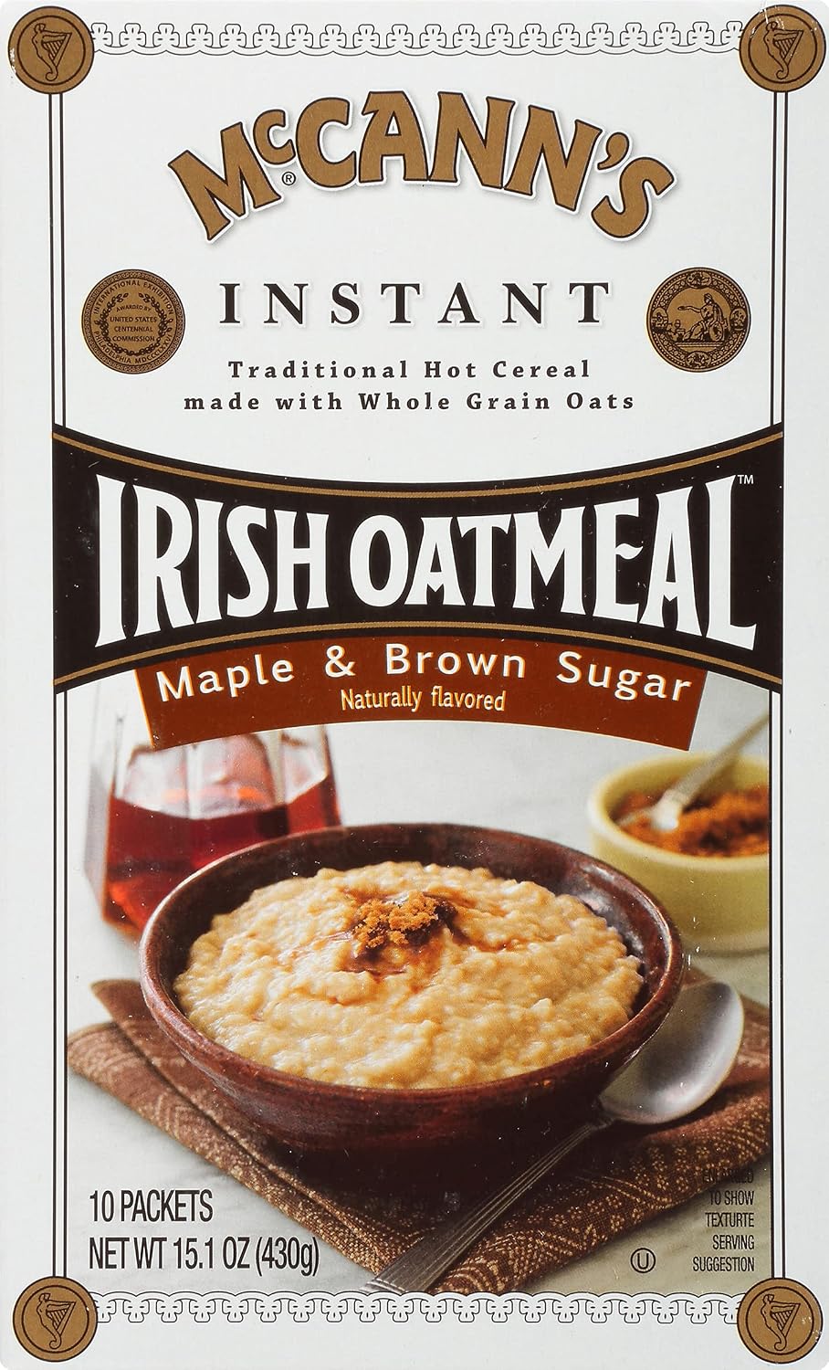 McCann's Irish Oatmeal Instant Oatmeal Cup, Maple Brown Sugar, 1.9 Ounce (Pack of 12)
