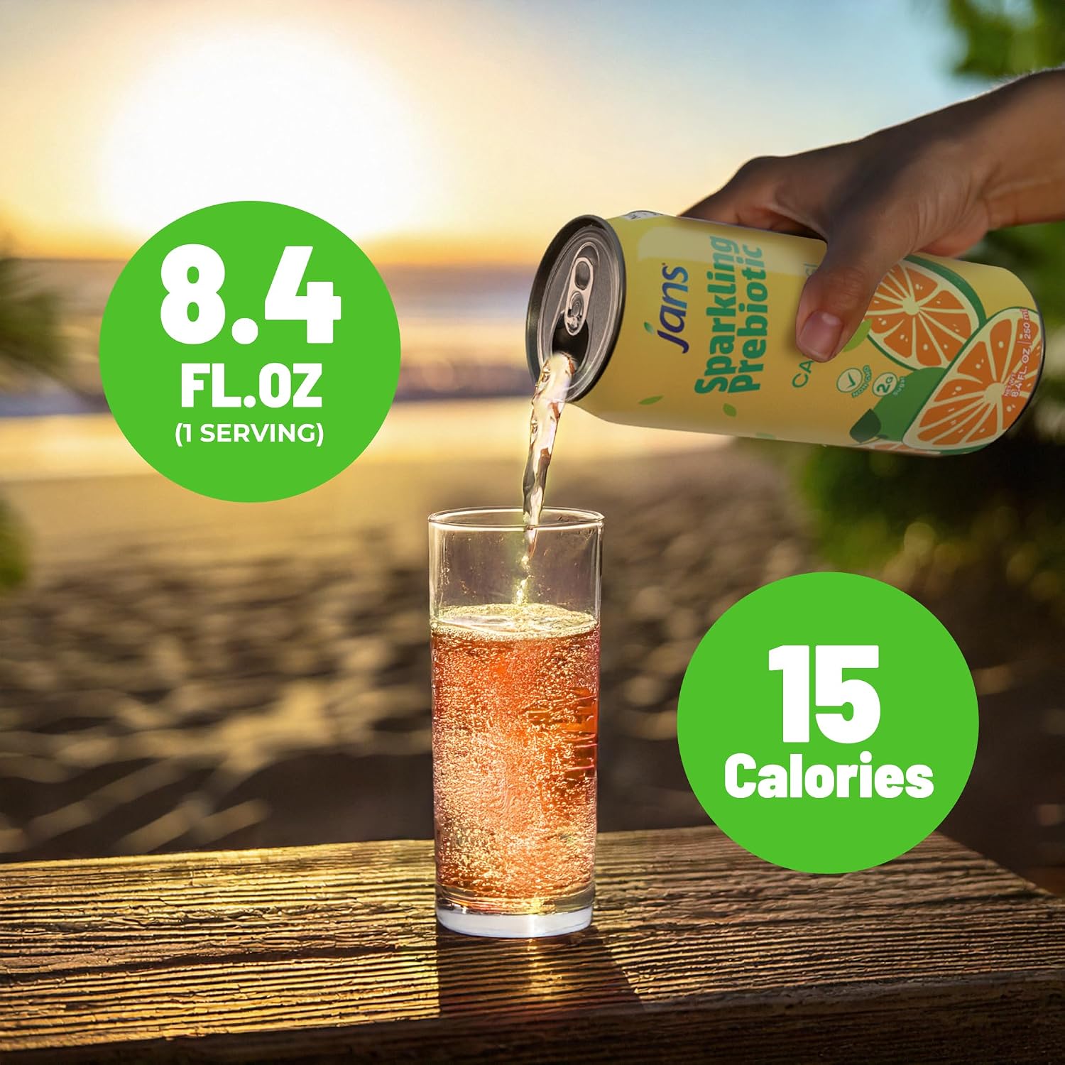 Jans 100% Coconut Water With Pulp, Unsweetened, 16.57 Fl Oz, Pack of 12