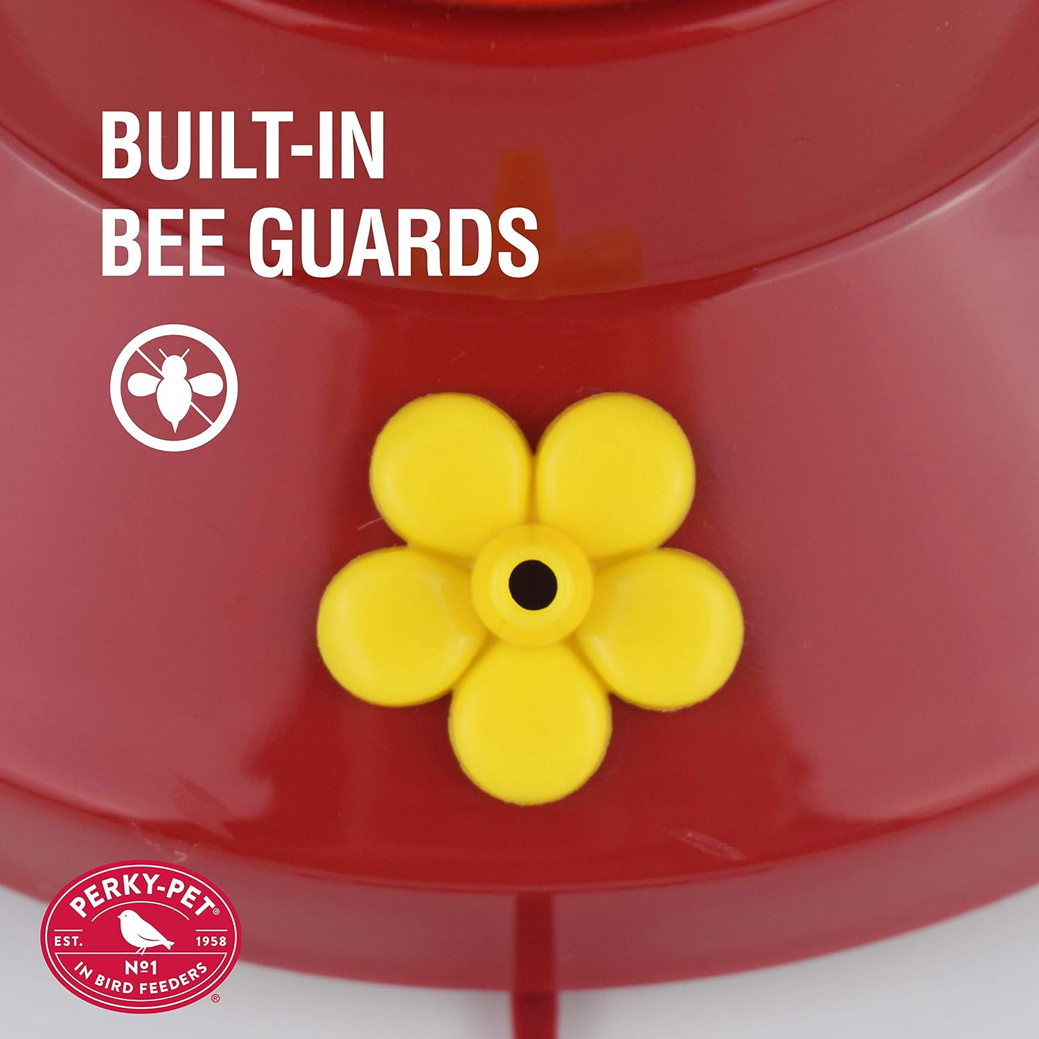 Perky-Pet 210PB Pinch-Waist Glass Hummingbird Feeder with Perches, Built-in Ant Moat and Bee Guards - Outdoor Garden Decor, Unique Gifts