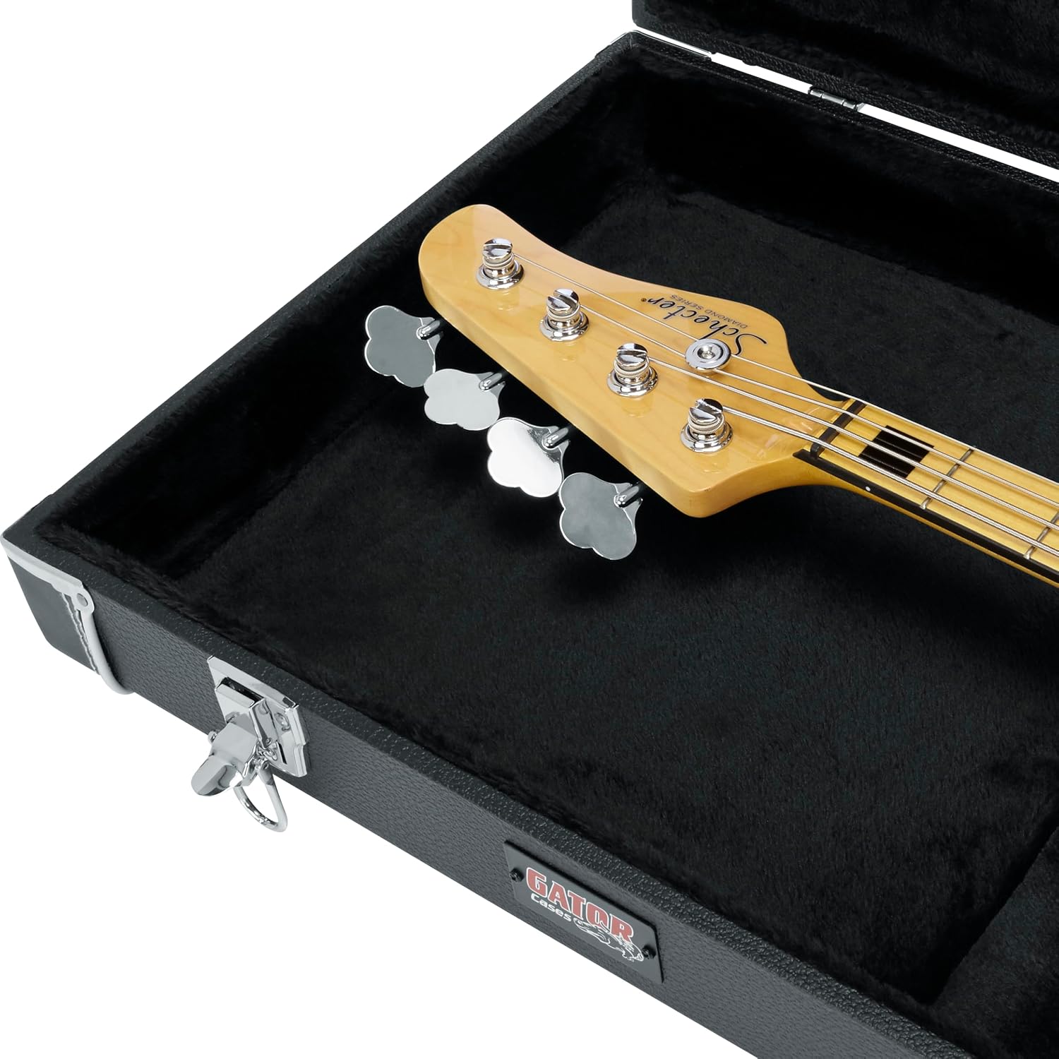 Gator Cases Deluxe Wood Case for SG Electric Guitars; Brown Exterior (GW-SG-BROWN)