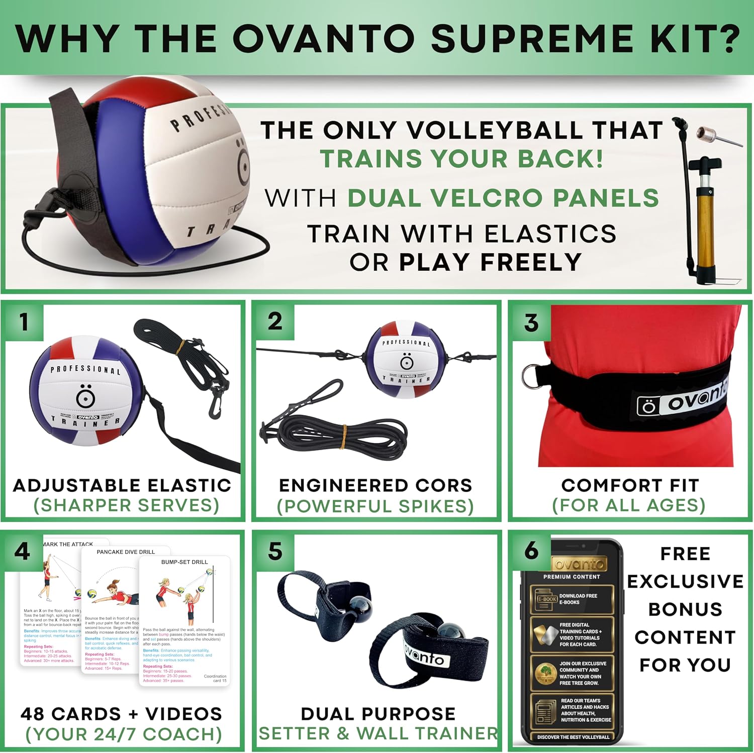 OVANTO Volleyball Training Equipment Kit