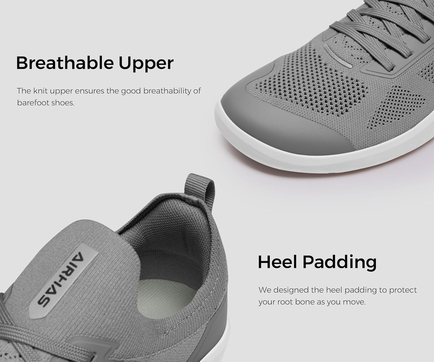 Men's Barefoot Shoes Zero Drop Minimalist Sneakers with Anatomical Toe Box | Breathable, Stretchy, Flat for Gym, Workout, Lifting, Training
