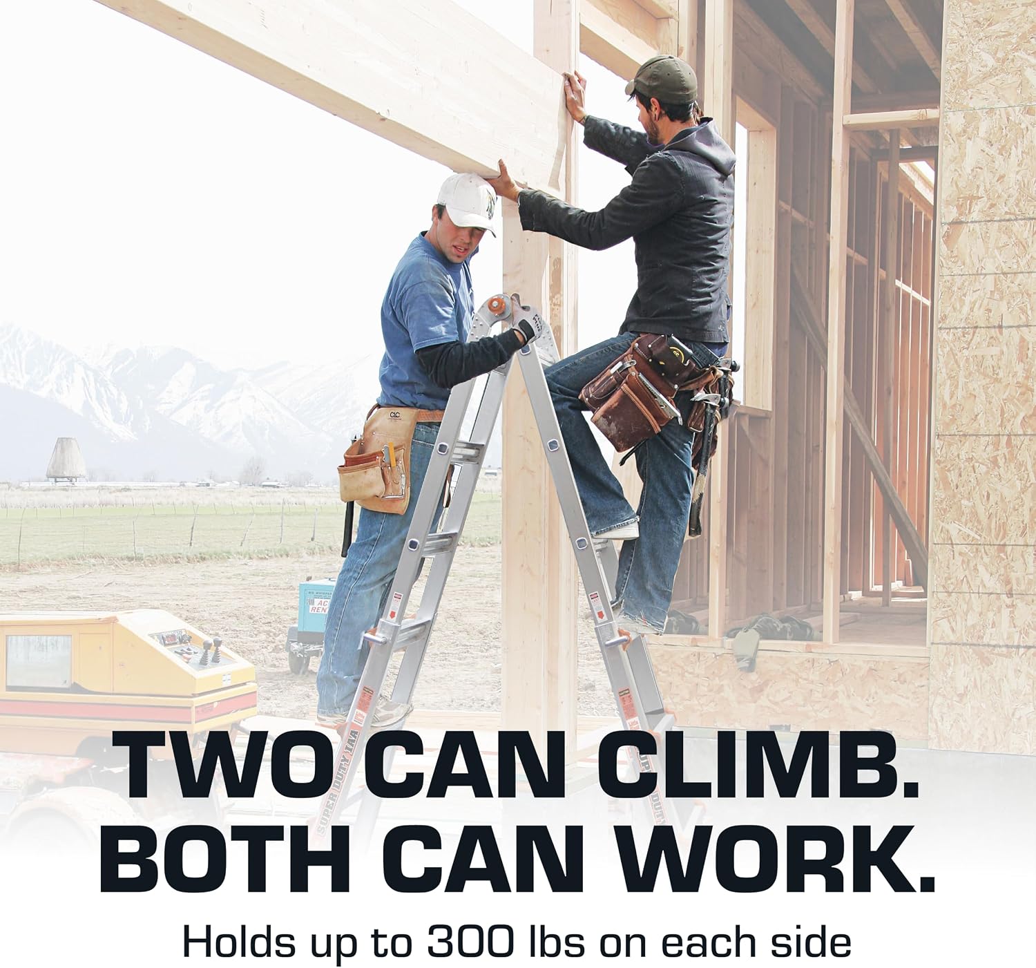 Little Giant Super Duty, 22 ft Multi-Position Ladder, 10403 | Aluminum Multi-Position Ladder, Type IAA 375 lbs. Weight Rating