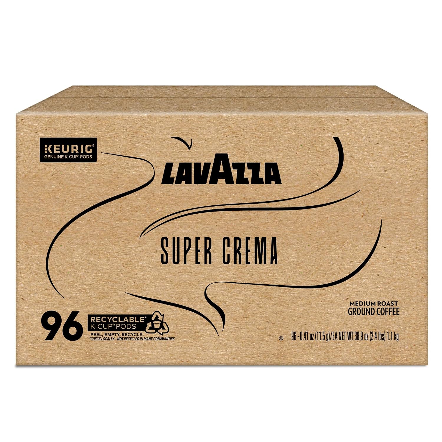 Lavazza Espresso, Single-Serve Keurig K-Cup Pods, Medium Roast Coffee, 32-Count Box
