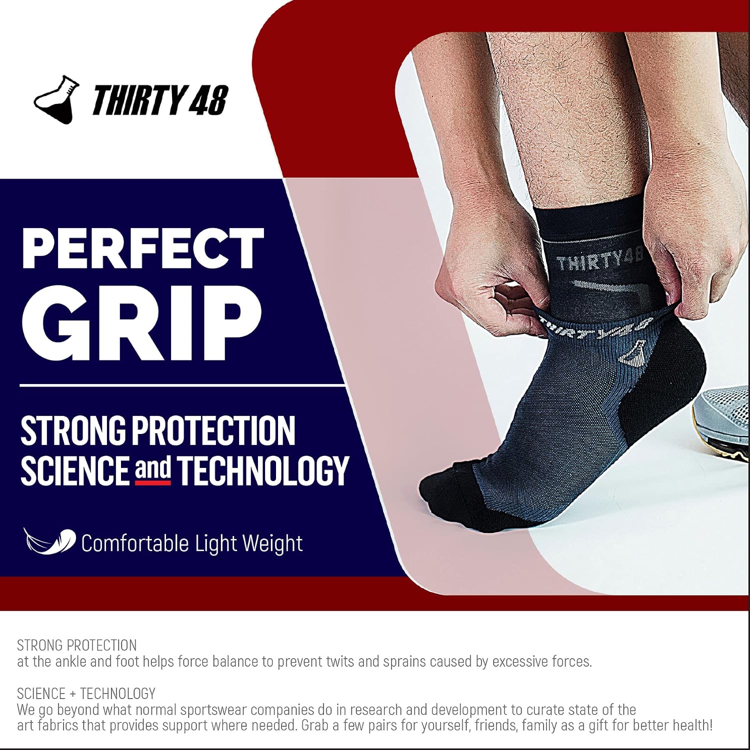 Plantar Fasciitis 20-30 mmHg Ankle Compression Socks, Foot Brace | Increase Blood Circulation, Relieve Arch Pain, Reduce Foot Swelling, Achilles Tendonitis, Open Toe Stabilizing Sleeve Wrap
