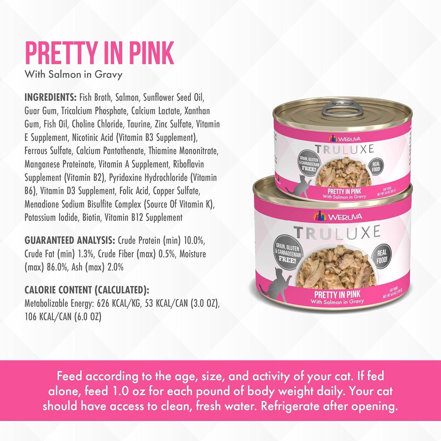 Weruva TruLuxe Cat Food, Peking Ducken with Chicken Breast & Duck Breast in Gravy, 3oz Can (Pack of 24)
