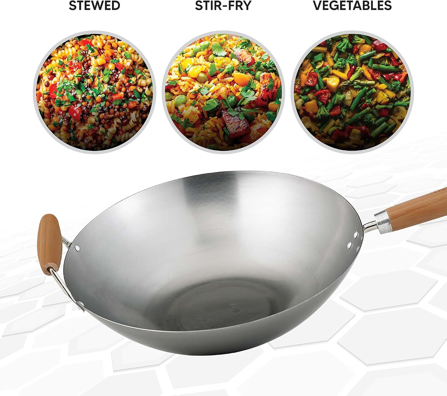 Helen's Asian Kitchen Xylan Non-Stick Wok, 12-Inch Flat Bottom Wok