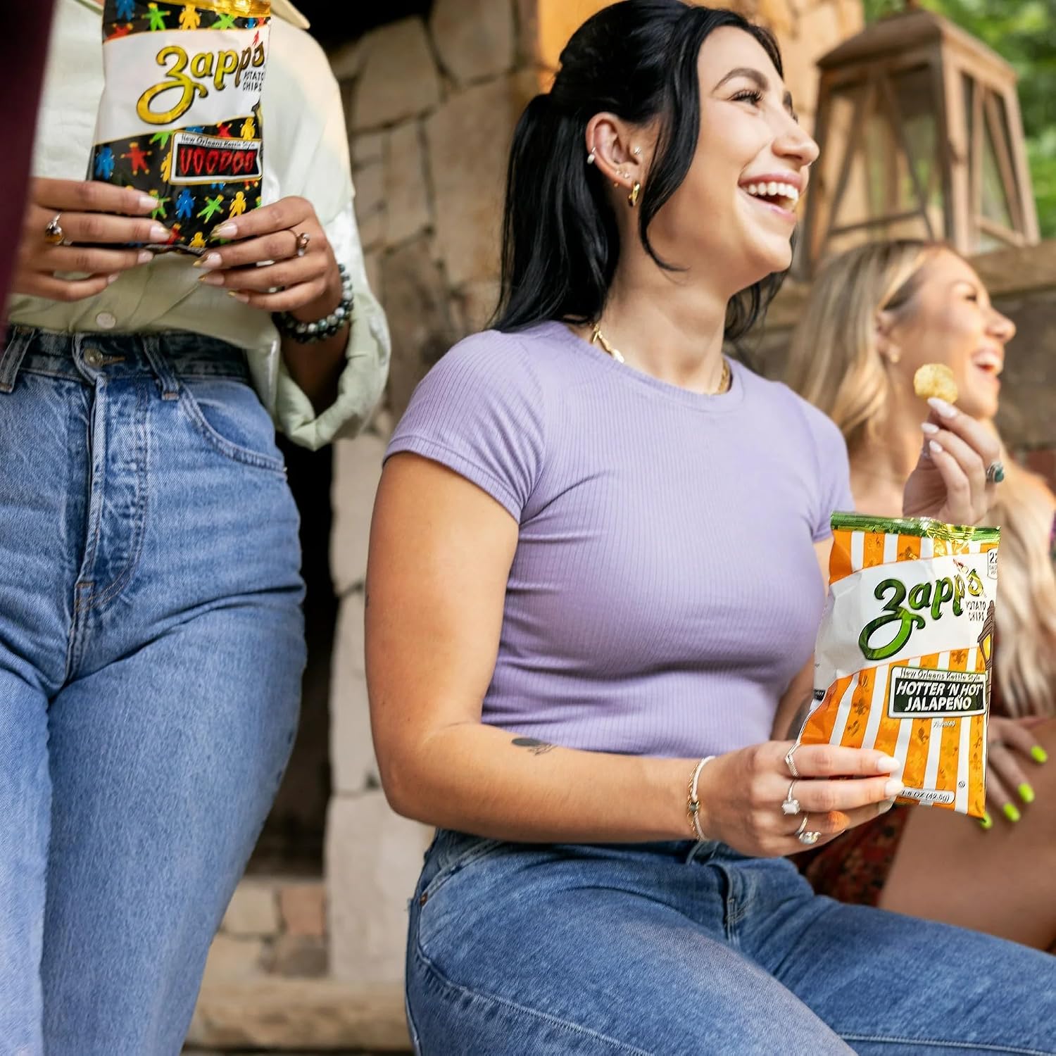 Zapp’s New Orleans Kettle-Style Potato Chips Hotter n Hot Jalapeno Flavor (2 oz Bags, 25 Count), Crunchy Chips with a Spicy Kick, Perfect On-The-Go, Gluten Free Snack