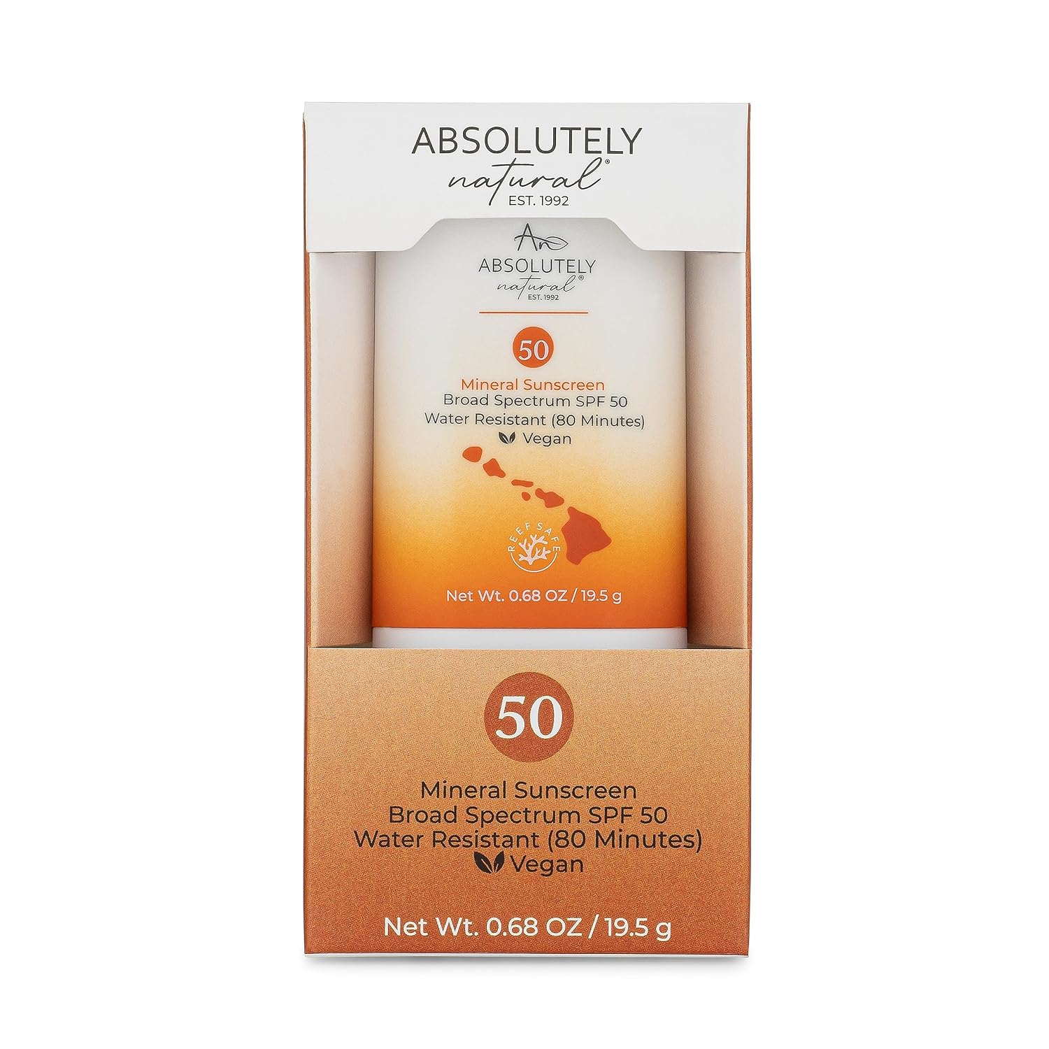 Absolutely Natural - SPF 15 Mineral Sunscreen - Broad Spectrum Water Resistant Moisturizer Lotion For Body & Face - With Non-Nano Zinc Oxide, Vitamin E, & Antioxidants - Made in USA, 3 Oz