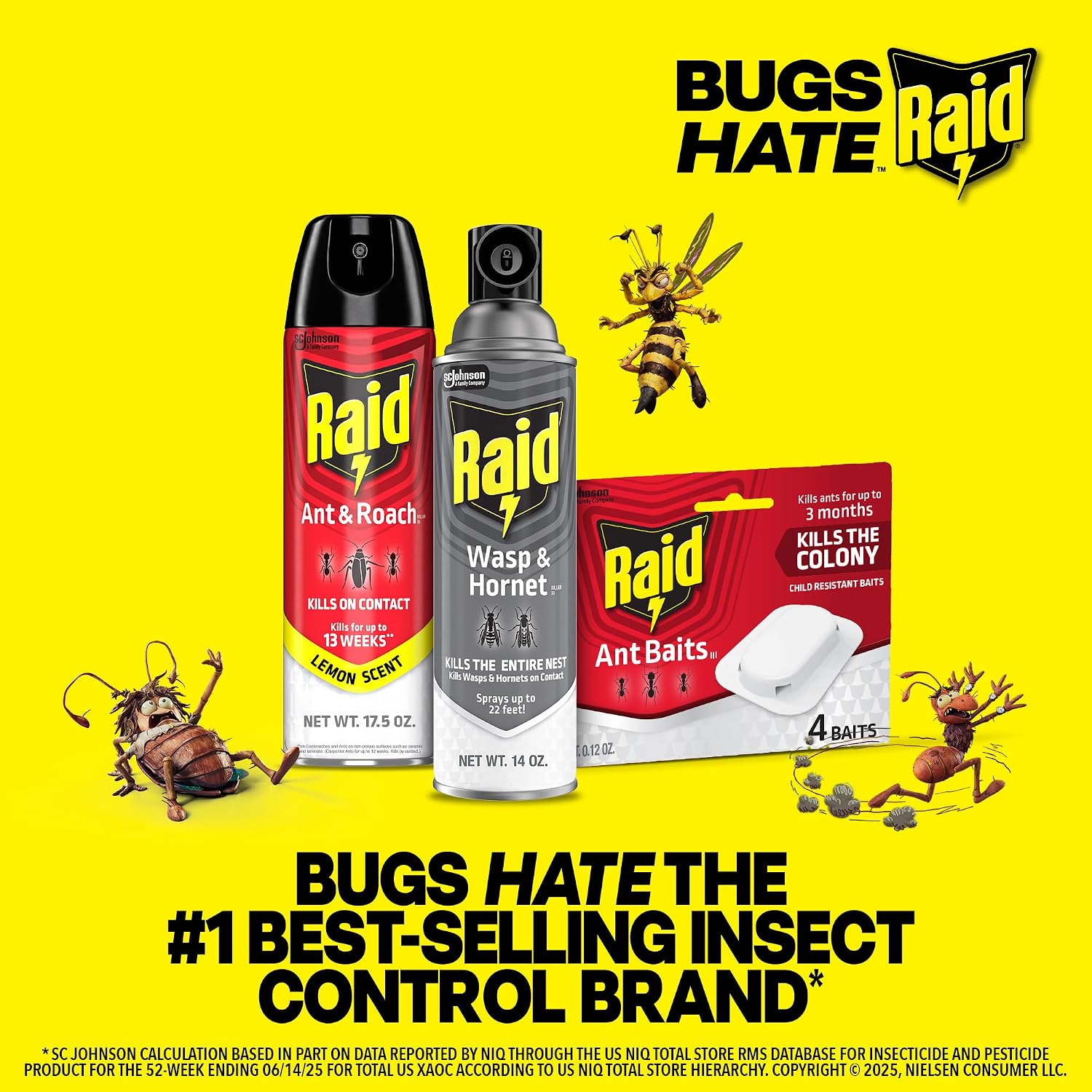 Raid Ant Killer Baits, Child Resistant Bug Killer for Indoor Home Use, 0.24 Oz, 8 Count