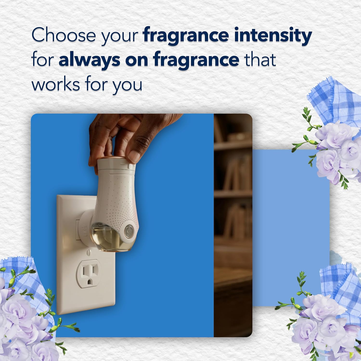 Glade PlugIns Refills Air Freshener Starter Kit, Hawaiian Breeze, Scented and Essential Oils for Home and Bathroom, 0.67 Fl Oz, 1 Warmer + 1 Refill