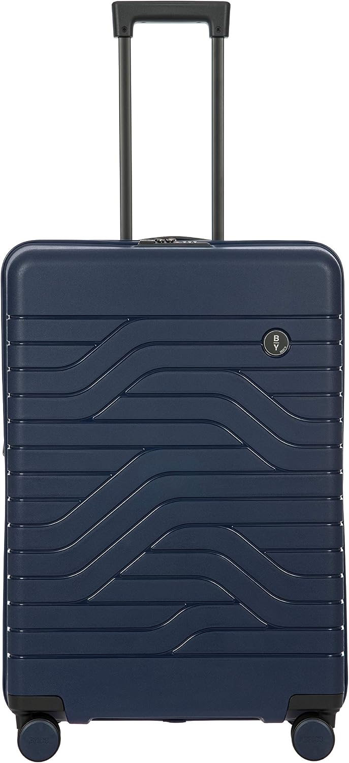 Bric's B|Y Ulisse Checked Luggage with Spinner Wheels – Expandable Lightweighted Hard Shell Suitcase, TSA Combination Lock - Removeable Wash Bag Included - 30 Inch, Mango
