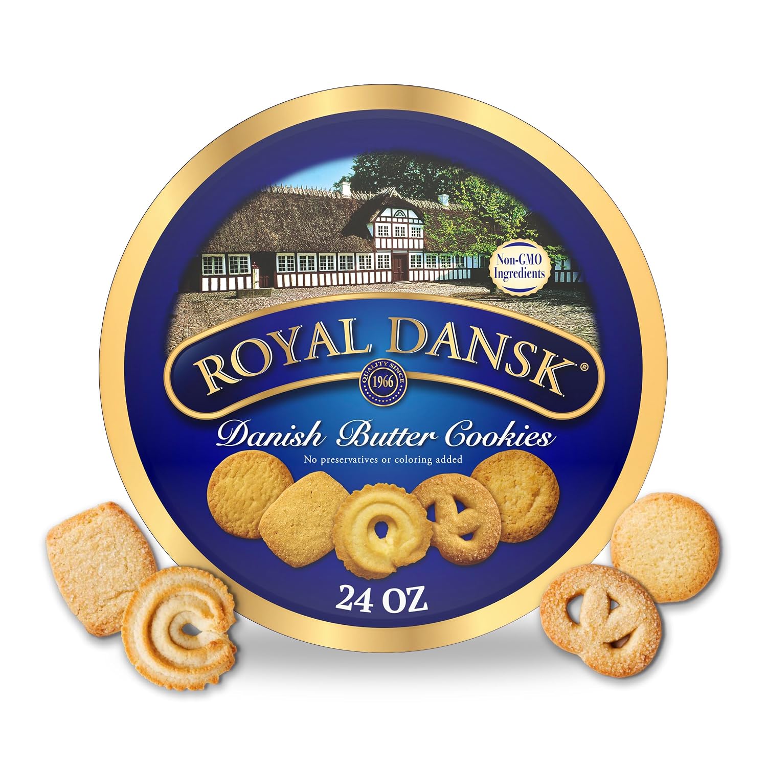 Royal Dansk Butter Cookies, Premium Assorted Cookies Made with Real Butter, Great for Sharing and Hosting, 12 oz