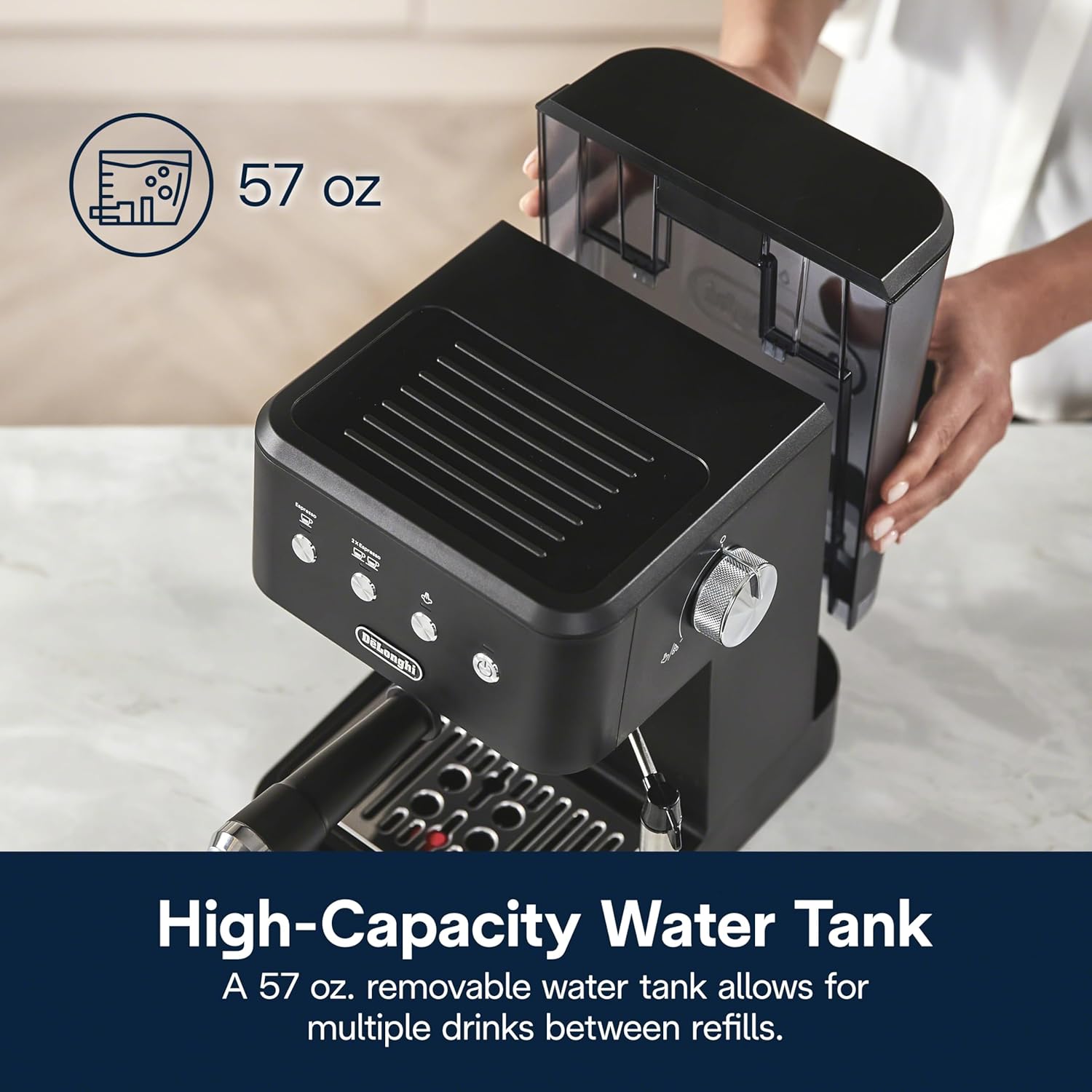 De'Longhi Stilosa Compact Manual Espresso Machine, Manual Milk Frother
