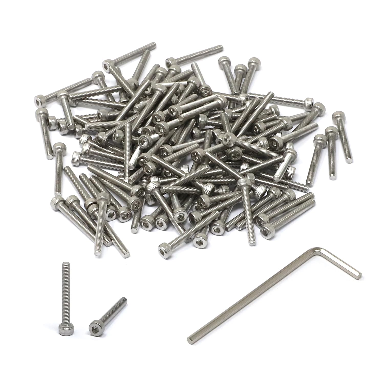 iexcell 20 Pcs M8 x 30/35/40/45/50 mm Stainless Steel 304 Hex Socket Head Cap Screws Bolts Assortment, Fully Threaded
