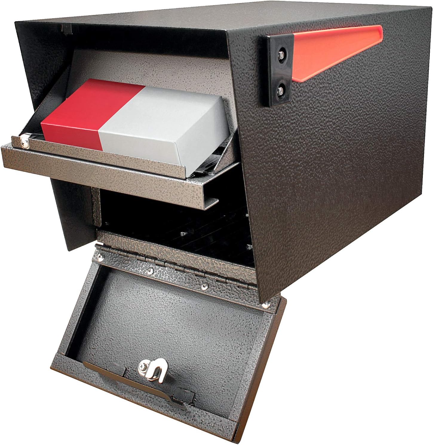 Mail Boss 7508 Curbside Mail Manager Security, Bronze Locking Mailbox | Patented anti-pry lock, accepts small packages