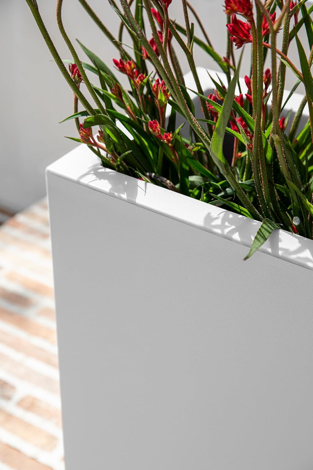 Veradek Span Plastic Box Series Planter - Tall Rectangular, White, All-Weather Resistant, Removable Insert Bucket, Modern Design, Indoor/Outdoor Use | Made From Durable Plastic Featuring a Removable Insert Bucket. Modern Porch/Patio Décor for Plants and…