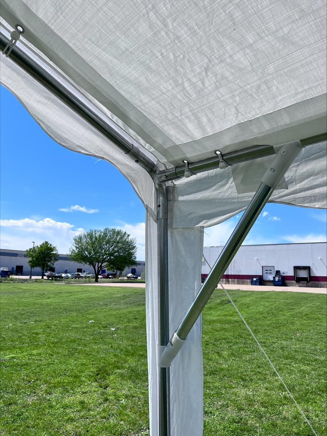 DELTA 26'x16' Budget PE Party Tent + (2) Long Bags + (1) Short Bag, Tents for Parties, Canopy Carpas para Fiestas,Wedding Event Tents for Outdoor Events (B Model)
